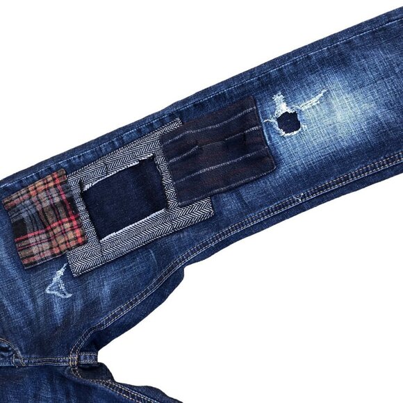 Rare Gianni Lupo Patchwork Jeans Size 28 - Picture 9 of 10